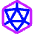 Dice D20 Icon from Core Neon Set