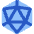 Dice D20 Icon from Core Flat Set