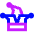 Jester Joker Hat Icon from Sharp Neon Set