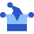 Jester Joker Hat Icon from Sharp Flat Set