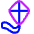 Kite Icon from Plump Neon Set