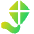 Kite Icon from Plump Gradient Set