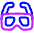 Movies 3d Glasses Icon from Plump Neon Set