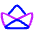 Origami Boat Icon from Plump Neon Set