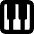 Piano Keys Icon from Micro Solid Set