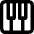 Piano Keys Icon from Micro Line Set