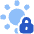 Brightness Lock Icon from Plump Flat Set