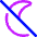 Night Bedtime Mode Off Icon from Core Neon Set