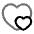 Hearts Icon from Solar Line Duotone Set