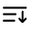 List Arrow Down Minimalistic Icon from Solar Linear Set