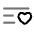 List Heart Minimalistic Icon from Solar Line Duotone Set