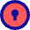 Keyhole Lock Circle Icon from Sharp Pop Set