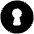 Keyhole Lock Circle Icon from Plump Solid Set