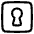 Keyhole Lock Square Icon from Plump Line Set