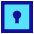 Keyhole Lock Square Icon from Sharp Pop Set