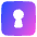 Keyhole Lock Square Icon from Plump Gradient Set