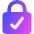 Lock Encryption Check Active Icon from Core Gradient Set