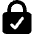 Lock Encryption Check Active Icon from Core Solid Set