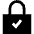 Lock Encryption Check Active Icon from Sharp Solid Set