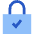 Lock Encryption Check Active Icon from Sharp Flat Set