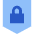 Padlock Shield Icon from Sharp Flat Set