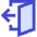 Door Open House Exit Logout Icon from Sharp Duo Set