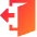Door Open House Exit Logout Icon from Sharp Gradient Set