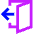 Door Open House Exit Logout Icon from Sharp Neon Set