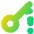 Key Access Vpn Alert Icon from Plump Gradient Set