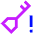 Key Access Vpn Alert Icon from Sharp Neon Set