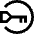 Key Password Access Icon from Sharp Line Set