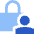 Lock Account Icon from Sharp Flat Set