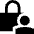 Lock Account Icon from Sharp Solid Set