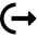 Logout Export Icon from Sharp Remix Set