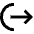 Logout Export Icon from Sharp Line Set