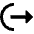 Logout Export Icon from Sharp Solid Set