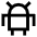 Android Logo Icon from Sharp Line Set