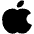 Apple Logo Icon from Plump Solid Set