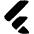 Flutter Logo Icon from Plump Solid Set