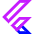 Flutter Logo Icon from Sharp Neon Set