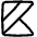 Kotlin Logo Icon from Plump Line Set