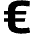 Logo Euro Icon from Ionic Filled Set