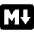 Logo Markdown Icon from Ionic Filled Set