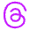 Meta Thread Logo Icon from Plump Neon Set