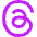 Meta Thread Logo Icon from Sharp Neon Set