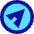 Telegram Logo Icon from Sharp Pop Set