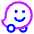 Waze Logo Icon from Plump Neon Set