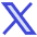 X Twitter Logo Icon from Sharp Duo Set