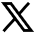 X Twitter Logo Icon from Sharp Line Set