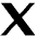 X Twitter Logo Icon from Sharp Solid Set